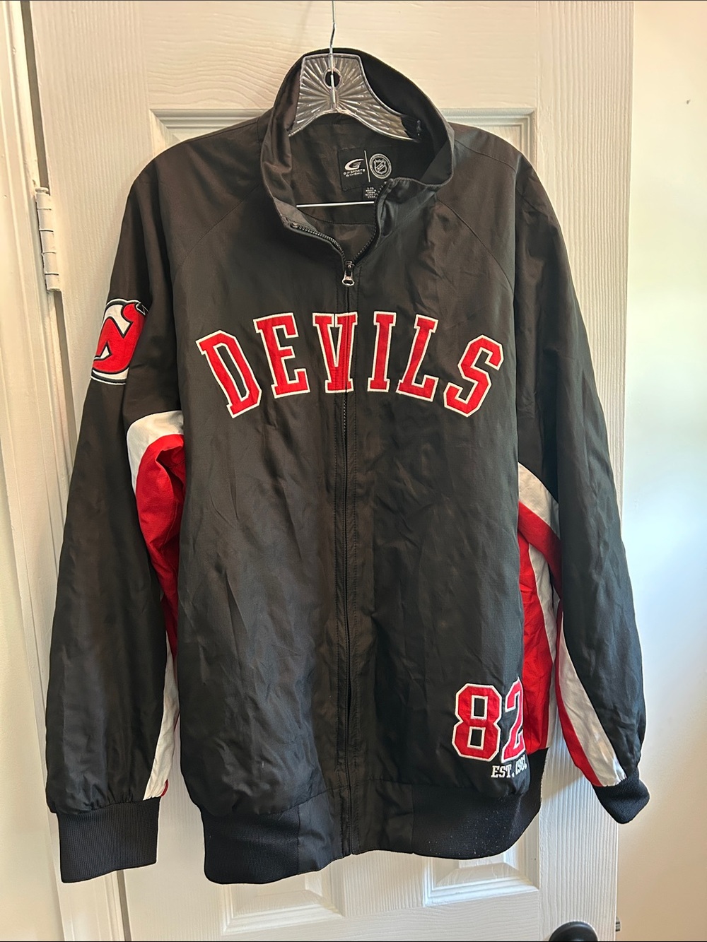Vintage G-III Sports NHL New Jersey Devils Windbreaker Jacket Large